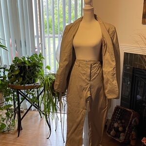 Khaki Two-Piece Suit Set